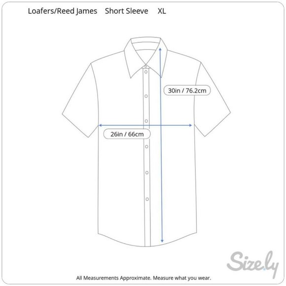 Loafers Reed St James vintage Men shirt short sleeve pit to pit 26 striped 1990s - Picture 2 of 7